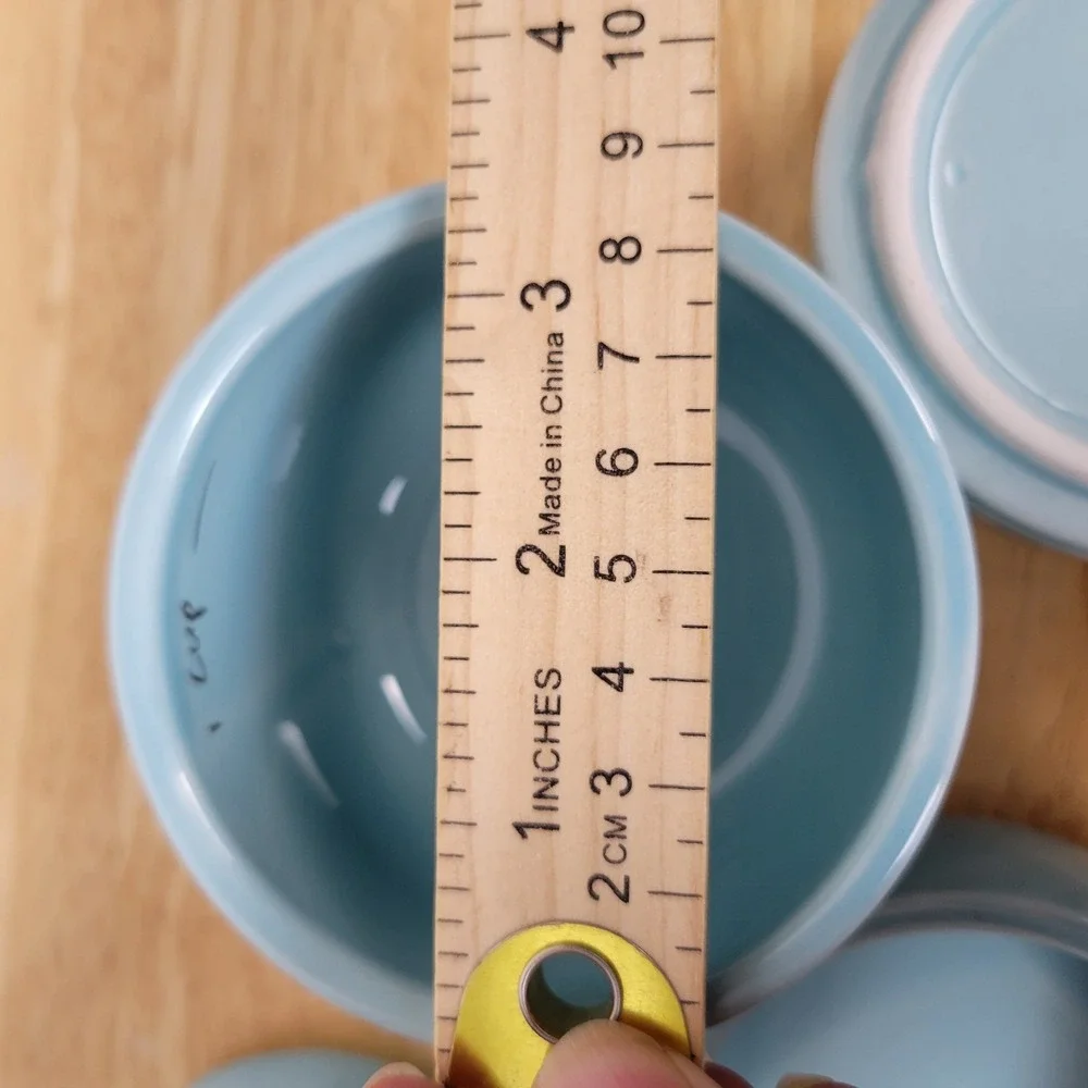 Mason Jar Measuring Cups Blue Stacking Nesting Kitchen Rustic Country Farmhouse